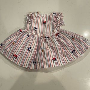 Disney 3 month striped Mickey and Minnie Mouse and friends dress